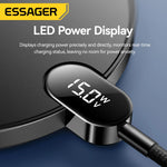Essager 15W Fast Wireless Charging Pad with LED Display