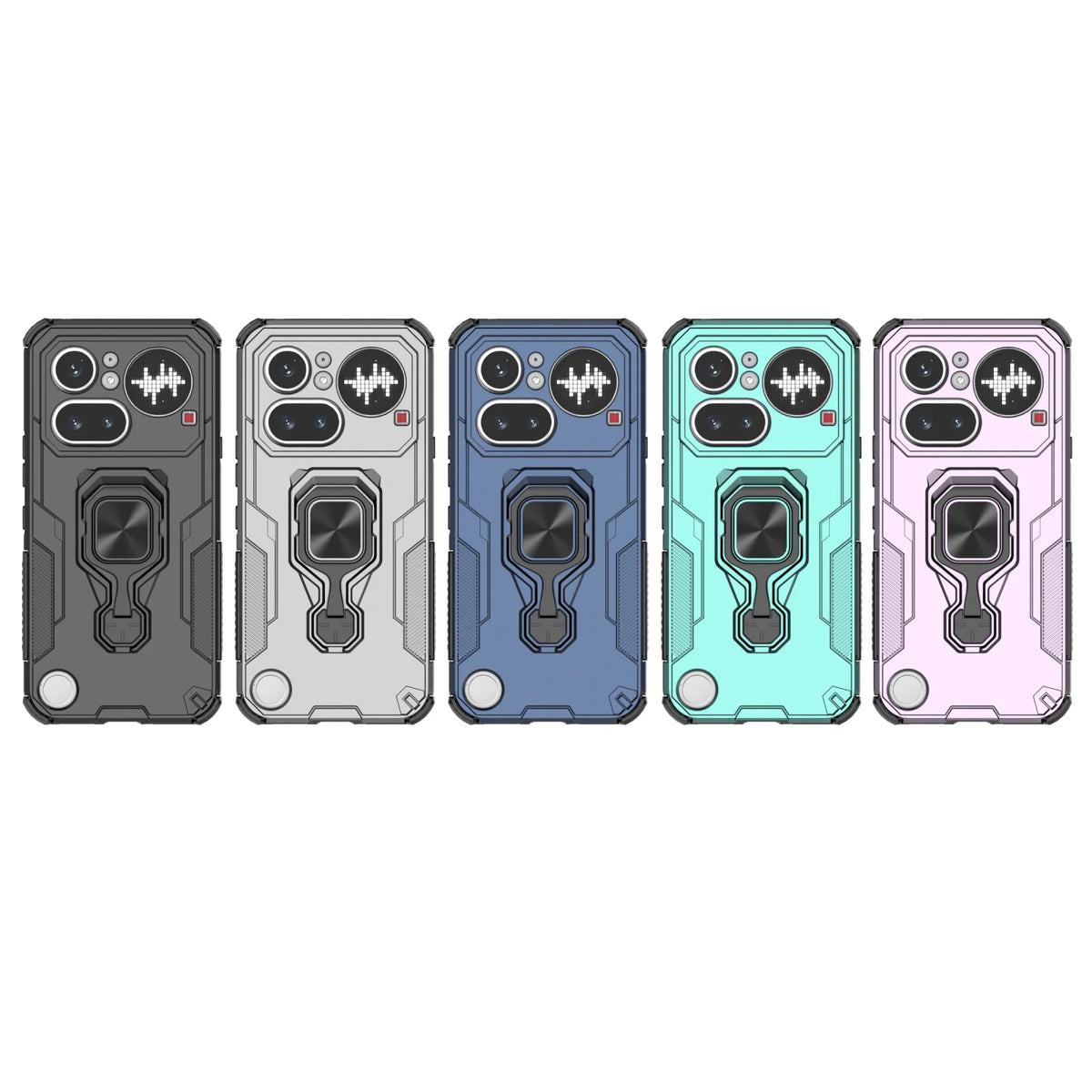 Metal Ring Kickstand Shockproof Case For Nothing Phone 4A