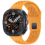 Perforated Silicone Sport Band with Quick-Release Connector for Samsung Galaxy Watch Ultra 2