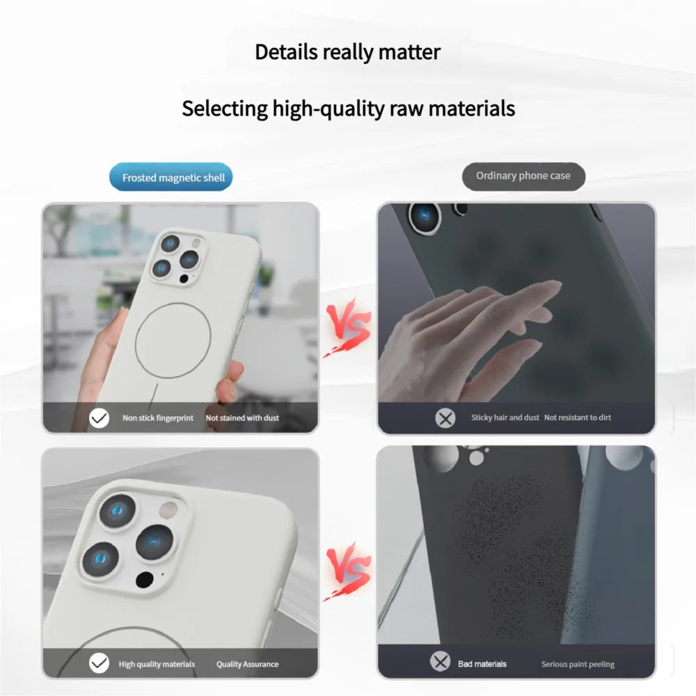 Luxury Frosted Soft TPU MagSafe Case for iPhone 16 Series