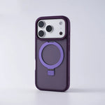 Frosted Matte Shockproof MagSafe Case with Metal Kickstand for iPhone 17 Series