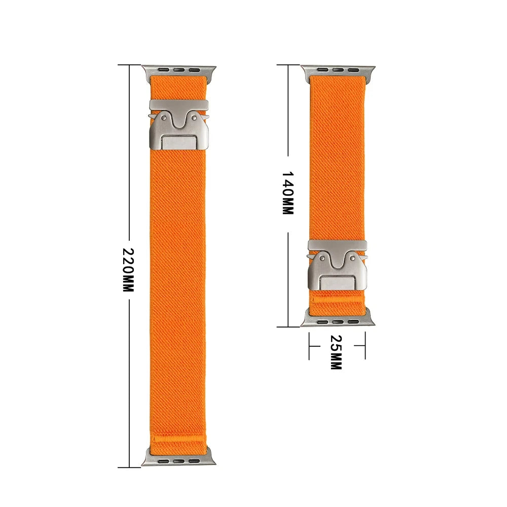 Soft Nylon Sports Band for Apple Watch with Metal Buckle