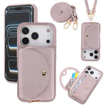 Crossbody Leather Wallet Case with Built-In Makeup Mirror for iPhone 17 Series
