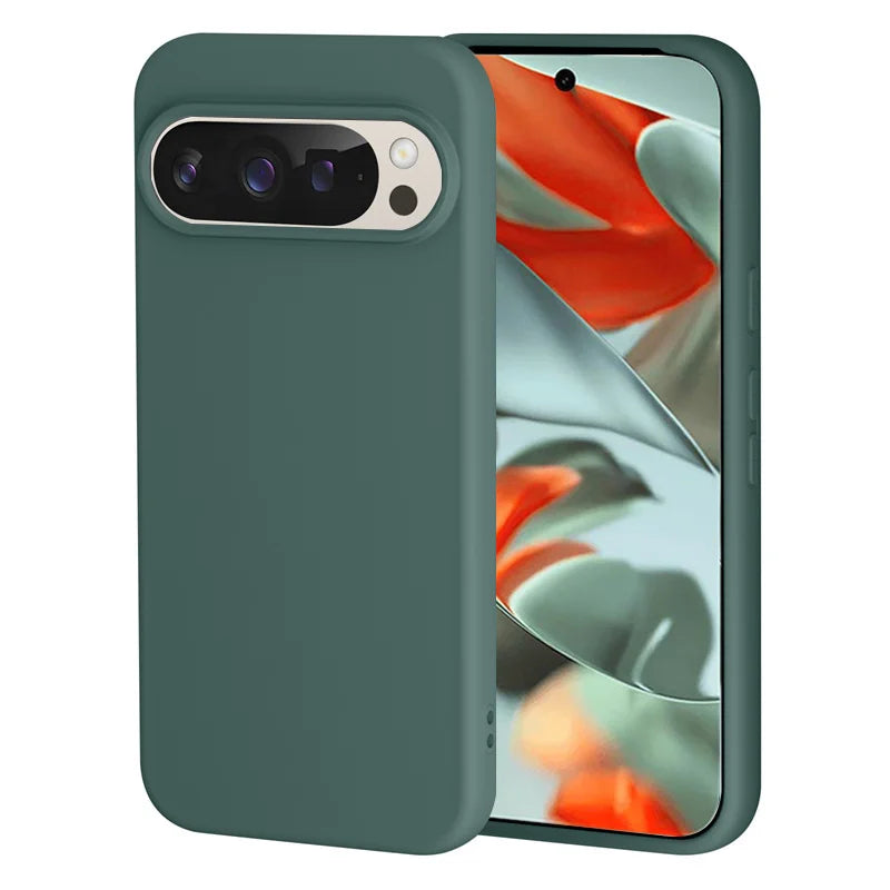 Solid Color Liquid Silicone Case for Google Pixel 9 Series