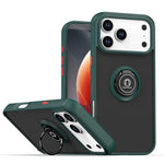 Shockproof Armor Matte Case with Magnetic Ring Holder for iPhone 17 Series