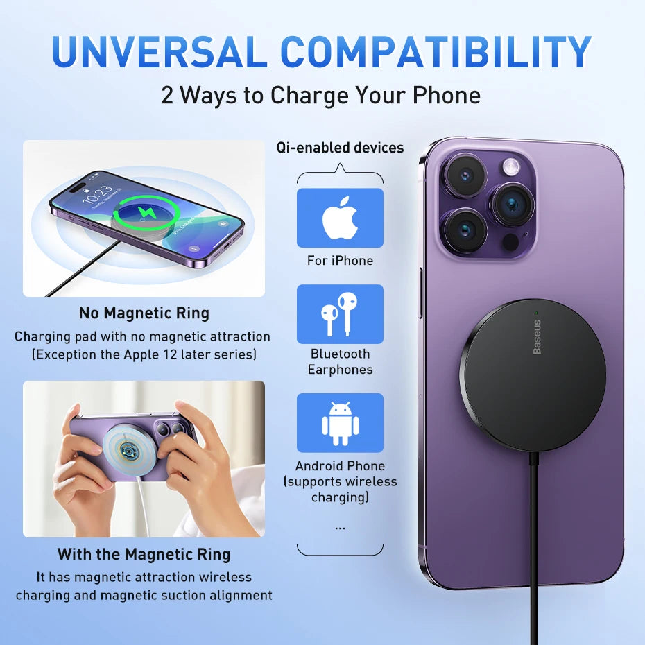 Baseus Qi2 15W Magnetic Fast Charging Pad