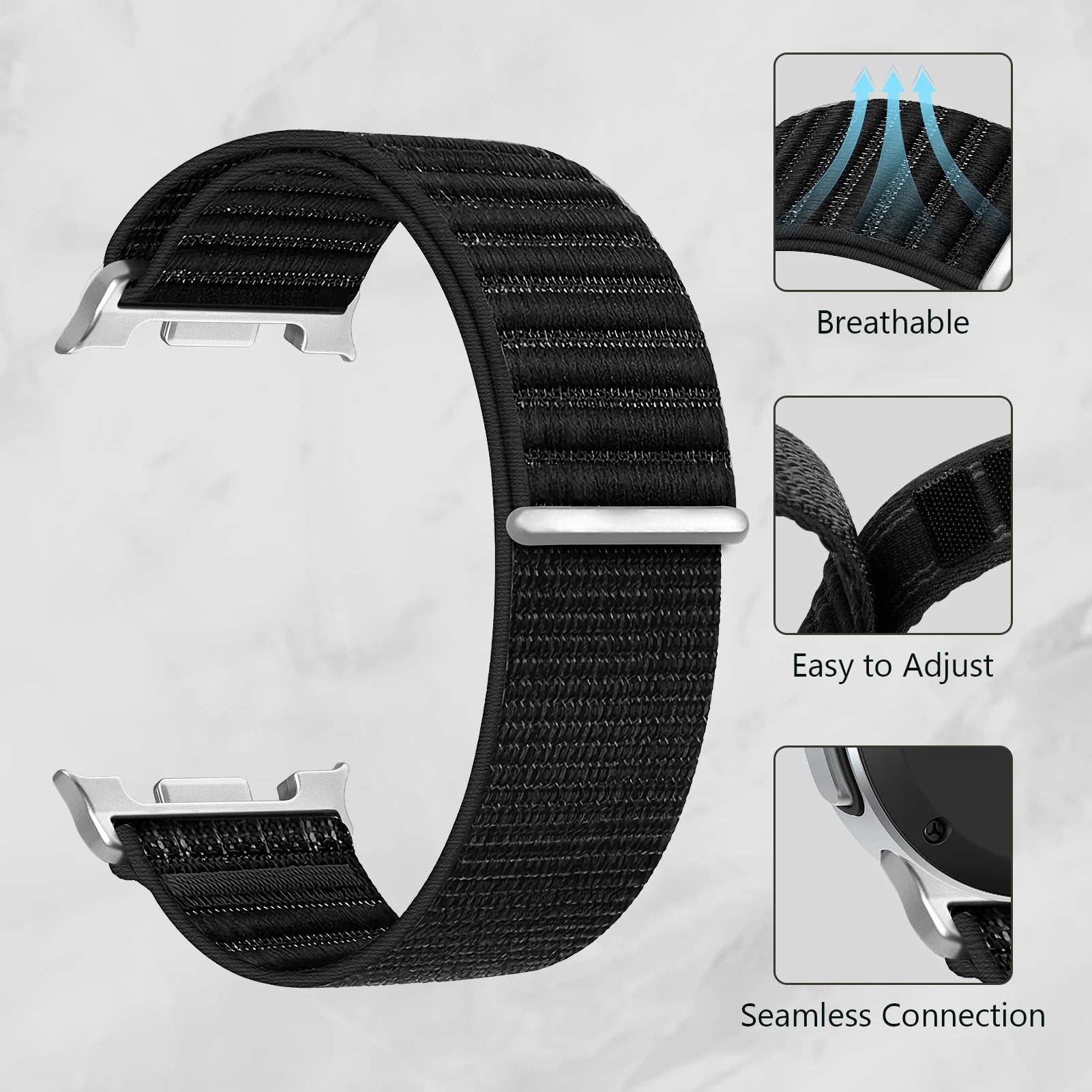 Sport Replacement Nylon Band for Samsung Galaxy Watch 8 and Galaxy Watch 8 Classic