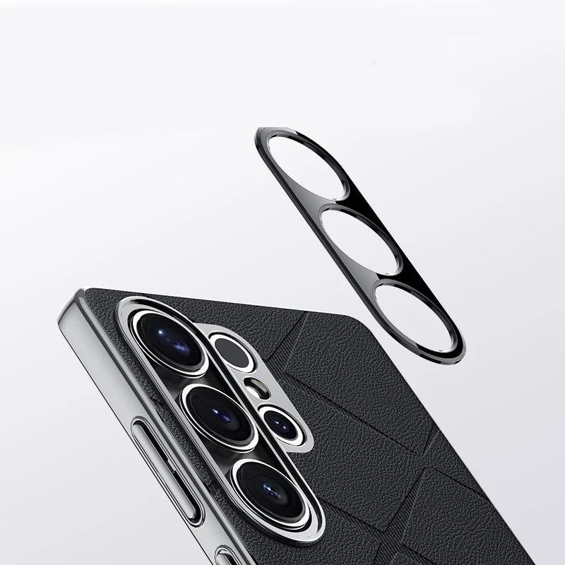 Luxury PU Leather Case with Soft Frame for Samsung Galaxy S26 Series