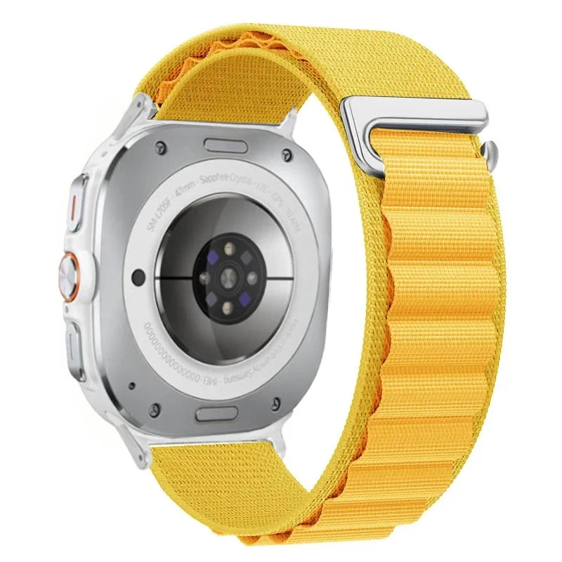 Breathable Nylon Weave Watch Band with Metal C-Hook Closure for Samsung Galaxy Watch Ultra 2