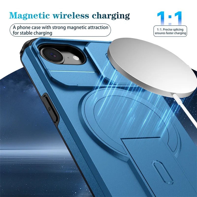 Armor MagSafe Case with Foldable Stand for iPhone 16e