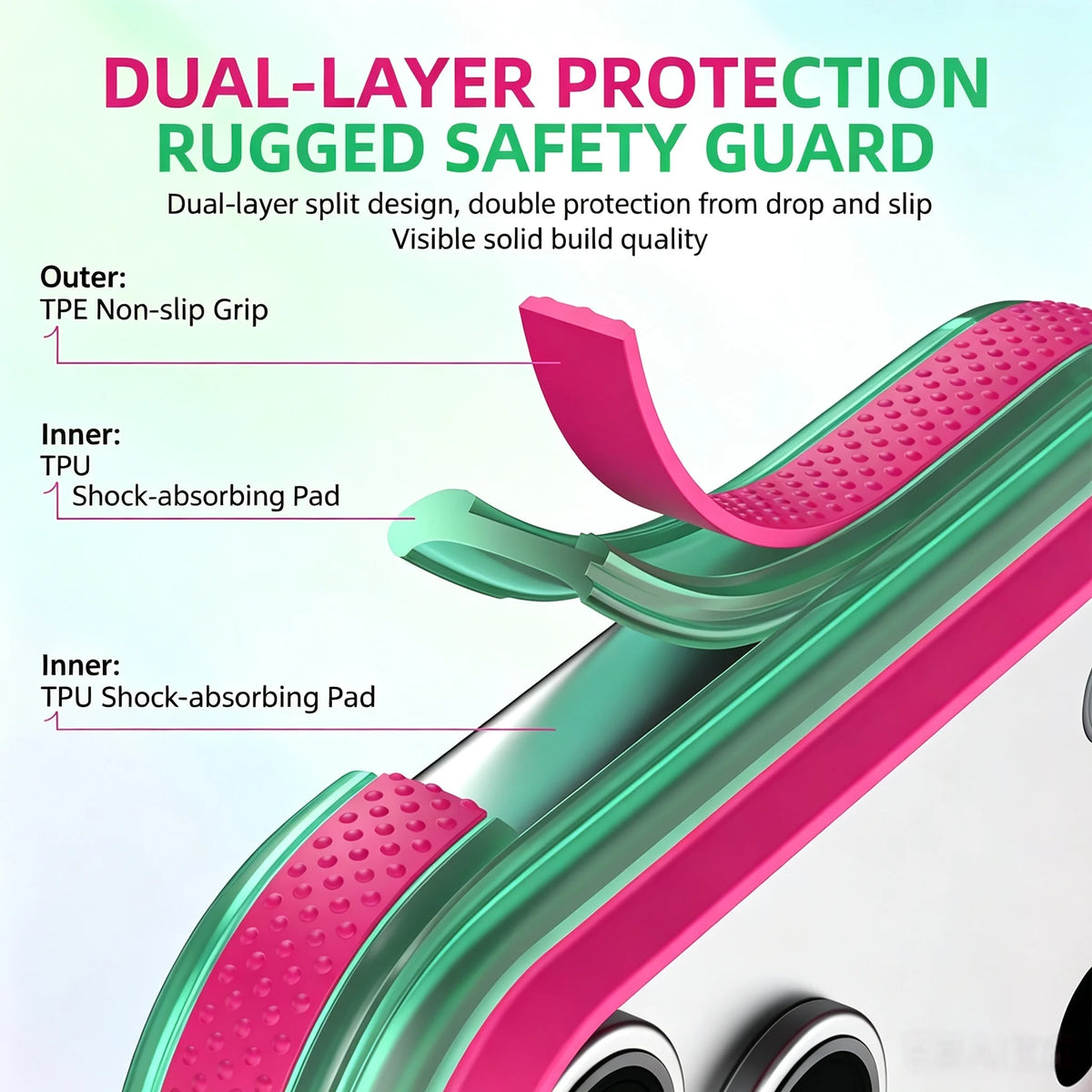 Clear MagSafe Case with Dual-Layer Drop Protection for iPhone 17 Series