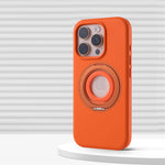 iPhone 16 Series Protective Armor Hollow MagSafe Case with 360° Rotating Ring Stand