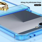 Slim Luxury Hinge Protection Case with Ring Holder for Samsung Galaxy Z Flip 7