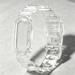 Transparent Protective Case with Adjustable Silicone Band for Google Fitbit Air