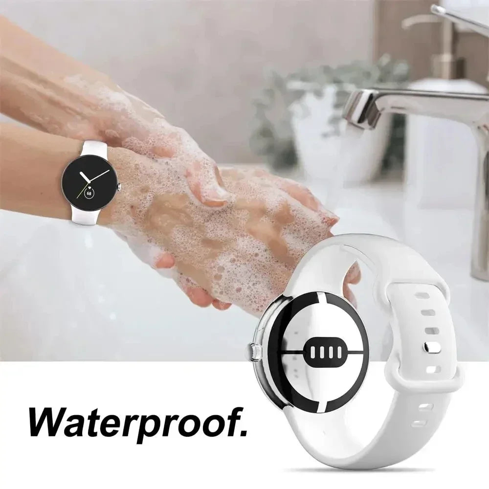 Silicone Quick-Release Watch Band with 8-Shape Anchor for Google Pixel Watch 5