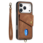Multi-Functional Retro Leather Wallet Case with Vertical Card Holder for iPhone 17 Series