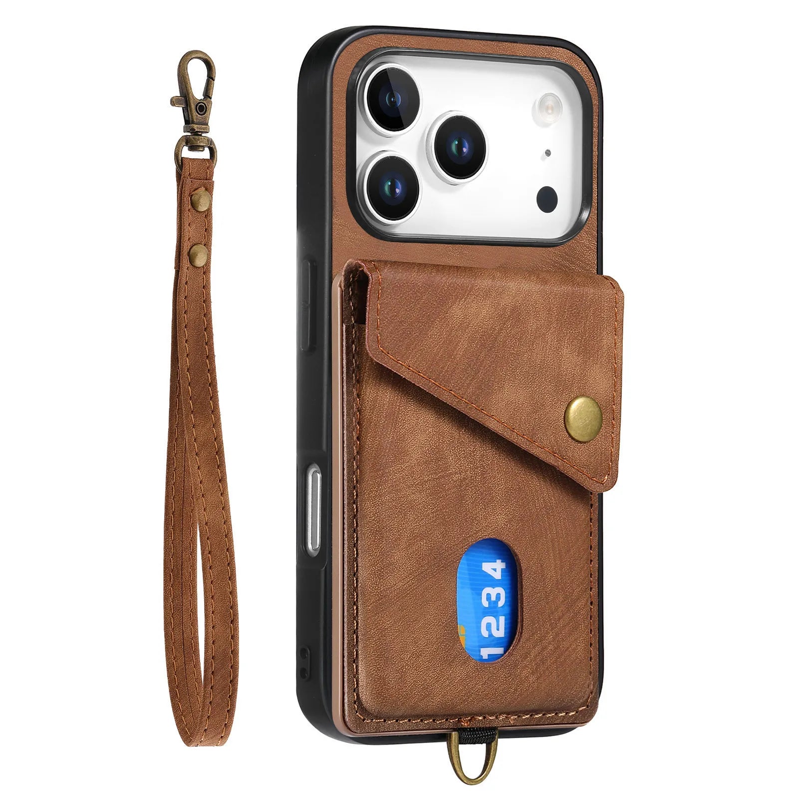 Multi-Functional Retro Leather Wallet Case with Vertical Card Holder for iPhone 17 Series