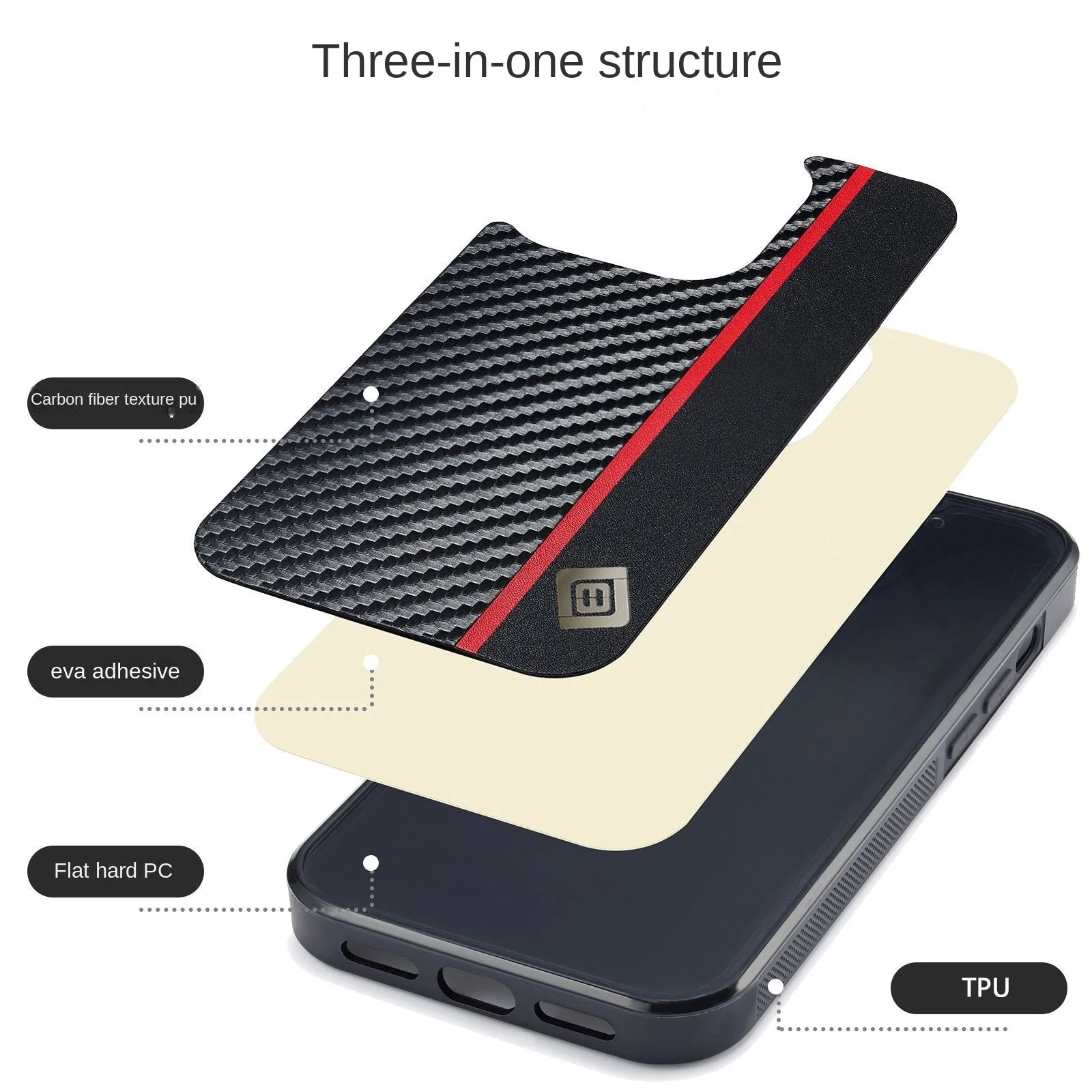 Luxury Leather Shockproof Phone Case for iPhone 15 Series