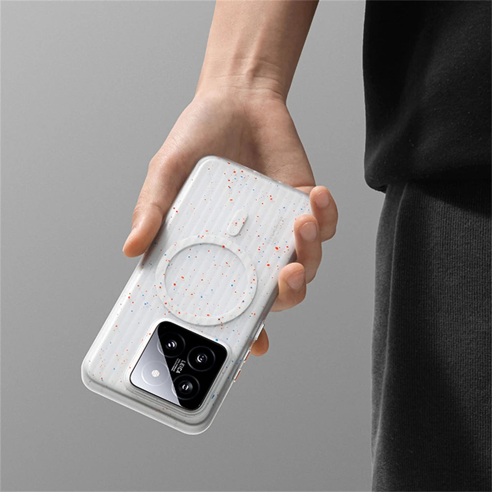Custom Art Spray Painted Corrugated Matte Hard PC Case for Xiaomi 14 Series