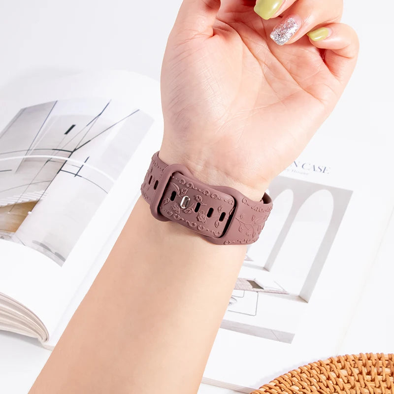 Premium Embossed Band for Apple Watch