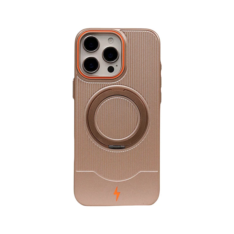 Ultrathin Frosted MagSafe Hard PC Case with 360° Rotating Kickstand for iPhone 16 Series