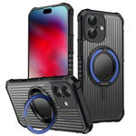 Shockproof Matte Stripe Armor Hard MagSafe Case for iPhone 17 Series