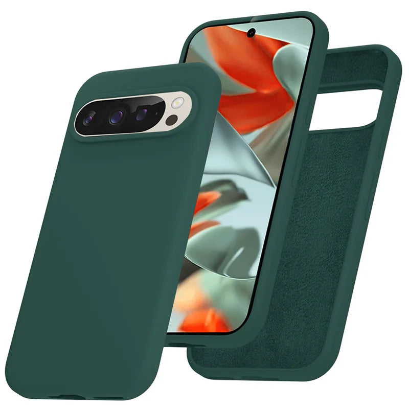 Solid Color Liquid Silicone Case for Google Pixel 10 Series