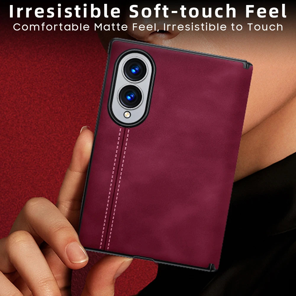 Shockproof Leather Magnetic Case with Integrated Screen Protector for Samsung Galaxy Z Fold 8