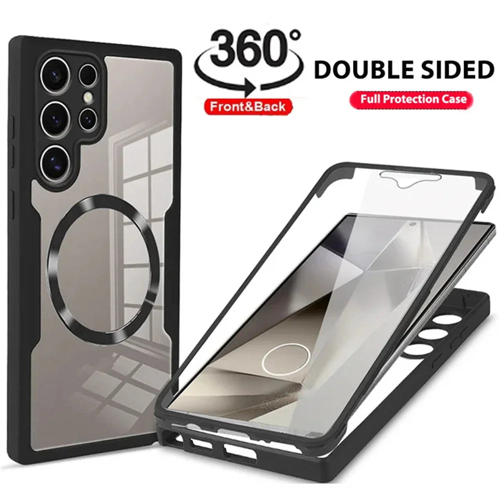 360° Full Protection Double-Sided Magnetic Case for Samsung Galaxy S25 Series