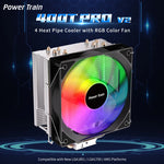 Power Train DL400T PRO V2 4 Heat Pipe CPU Cooler