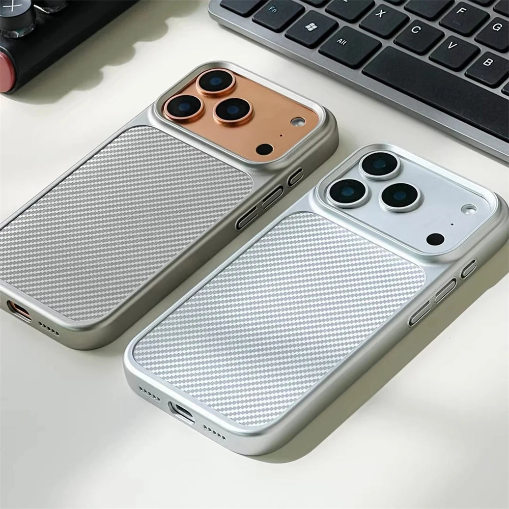 Carbon Fiber Pattern Hard PC MagSafe Case for iPhone 17 Series