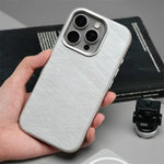 Luxury Silk Leather Texture MagSafe Case for iPhone 15 Series