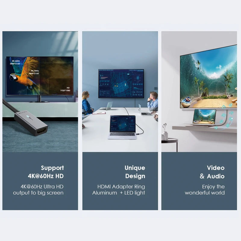 CABLETIME 4K@60Hz DisplayPort to HDMI Adapter