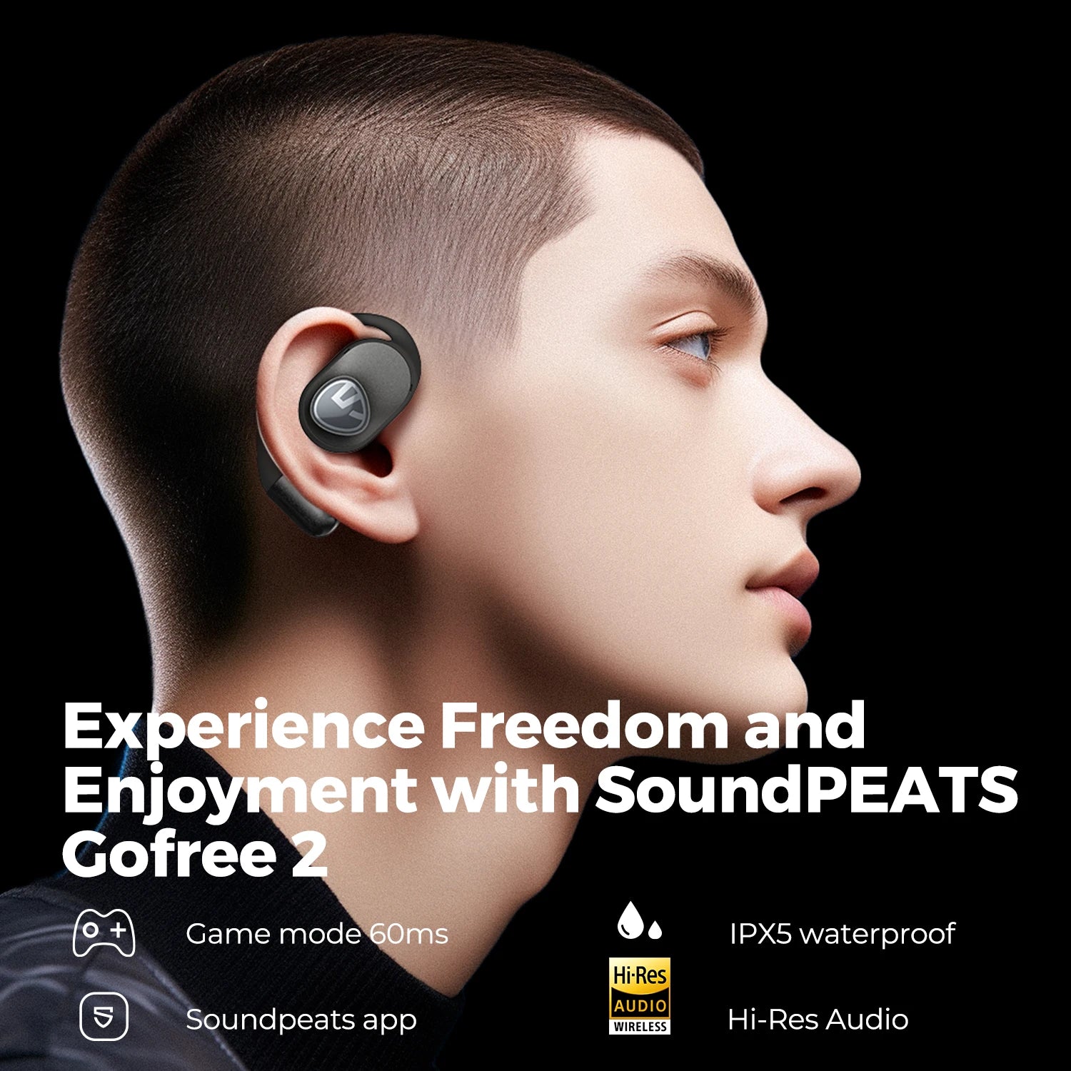 SoundPEATS GoFree2 Bluetooth 5.3 Open-Ear Earphone