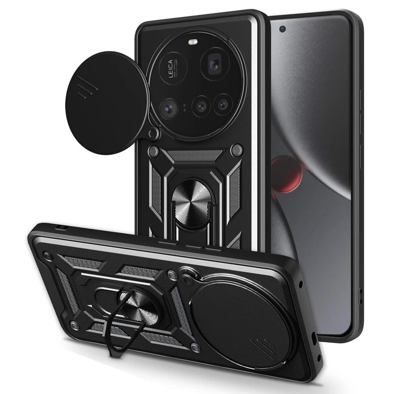 Xiaomi 15 Ultra 5G Protective Case with Magnetic Ring and Camera Cover