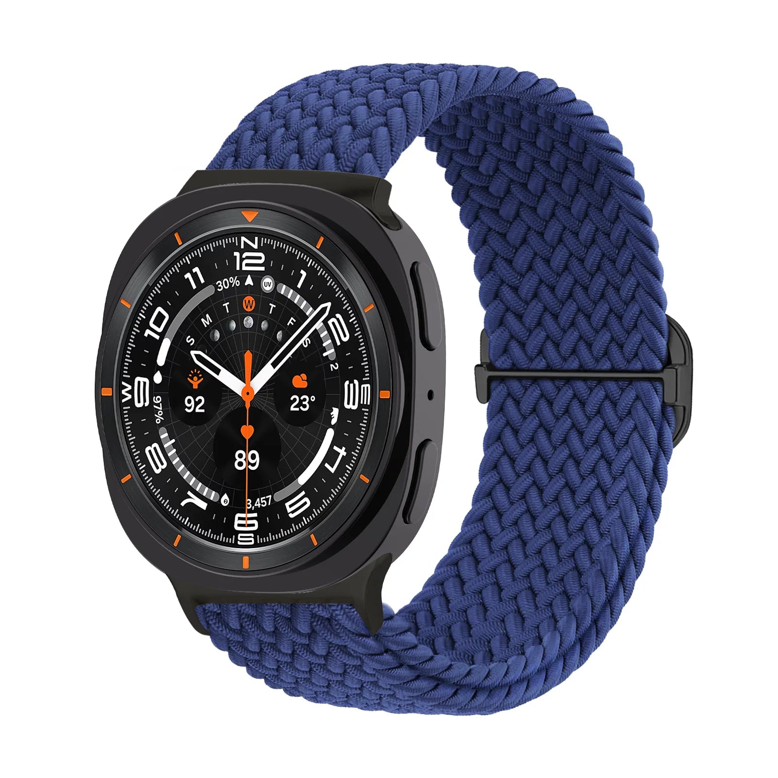 Adjustable Braided Nylon Bracelet for Samsung Galaxy Watch 8 / Galaxy Watch 8 Classic