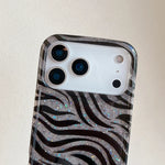 Zebra Print Glitter Case for iPhone 17 Series