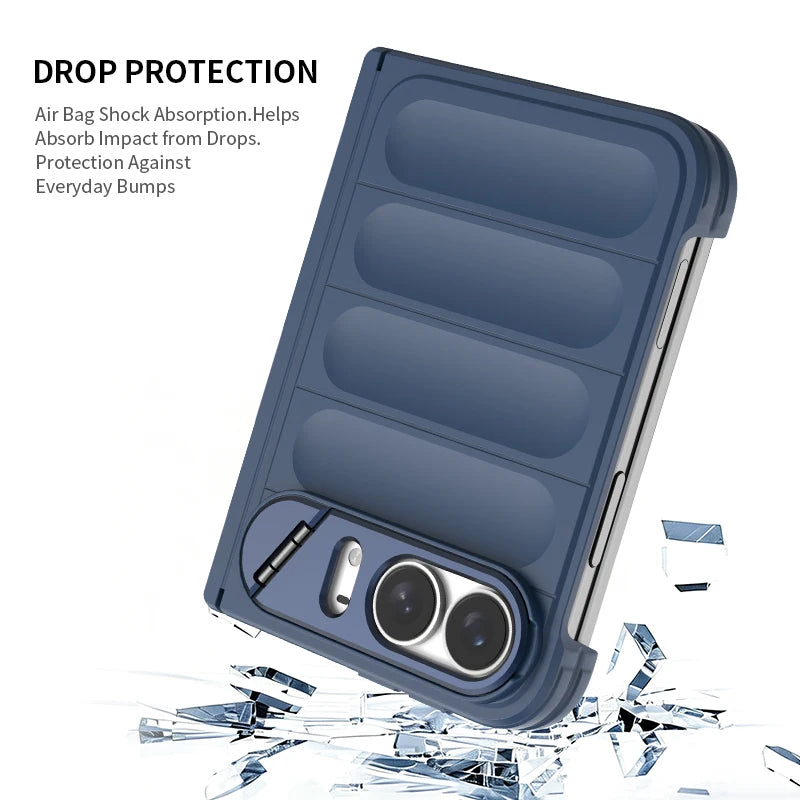 Shockproof Silcone Case with Hidden Kickstand for iPhone Duo