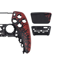 Red and Black Replacement Shell Kit for PS5 DualSense Controller