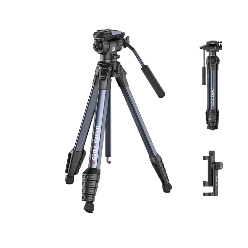 Camera tripod with additional attachments on a white background, featuring Ulanzi branding.
