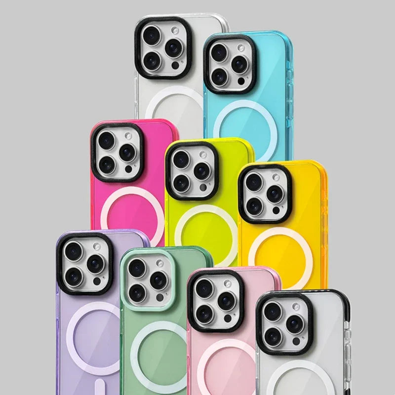 Neon Soft Silicone MagSafe Case for iPhone 16 Series