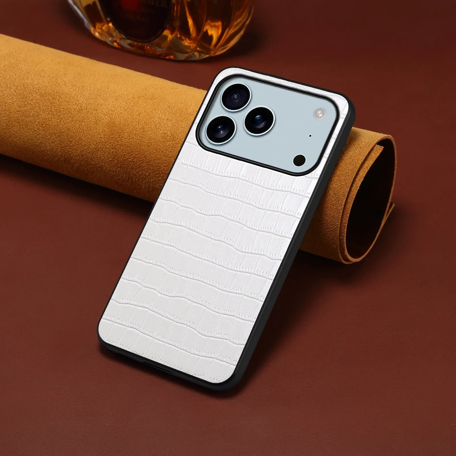 Premium Alligator Pattern Leather Protective Case for iPhone 17 Series