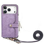 Multi-Functional Crossbody Leather Case with Card Slots & Zipper Pouch for iPhone 17 Series