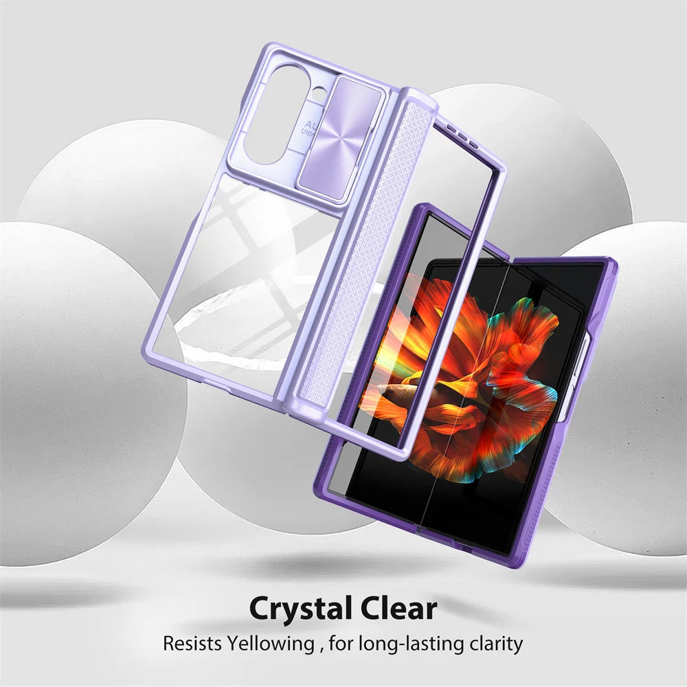 Shockproof Clear Acrylic Protective Phone Case with Hinge Protection for Samsung Z Fold 5