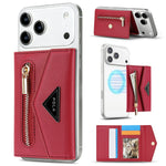 Luxury Leather Magnetic Wallet with Card Holder and Kickstand