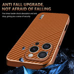 Durable Carbon Fiber Pattern Phone Case for iPhone 16 Series