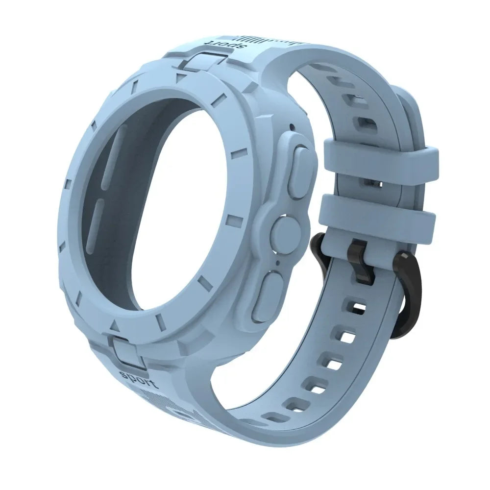 Breathable Silicone Strap with Protective Case for Samsung Galaxy Watch Ultra