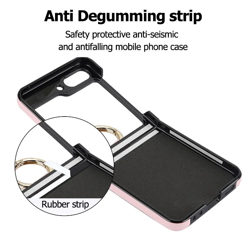 Luxury PU Leather Phone Case for Samsung Galaxy Z Flip 5