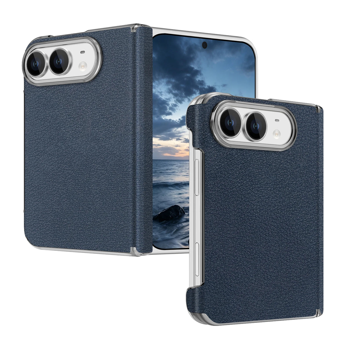 Leather MagSafe Case with Dual Hinge Protection for iPhone Duo