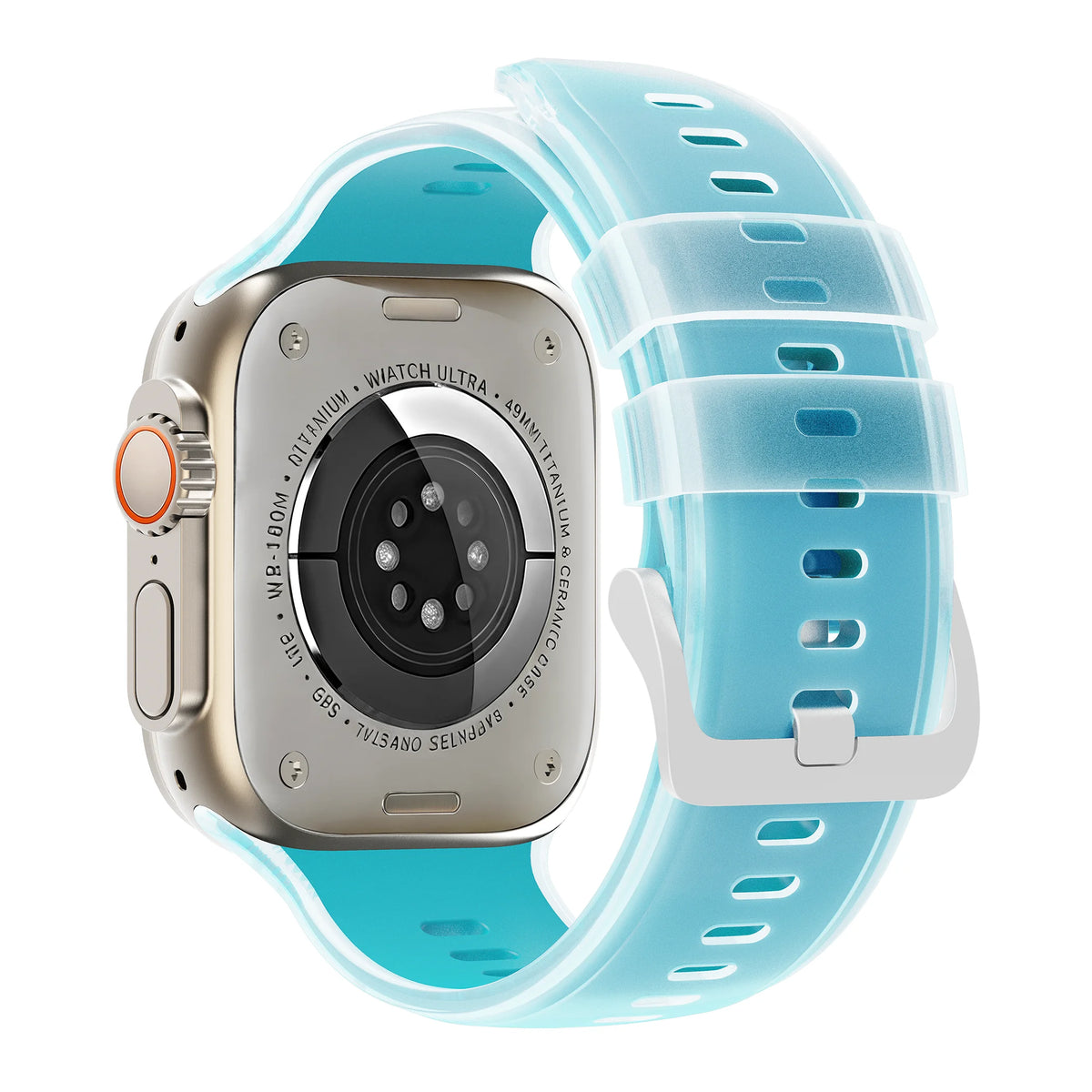 Dual-Layer Silicone Sport Band with Quick-Release Buckle for Apple Watch